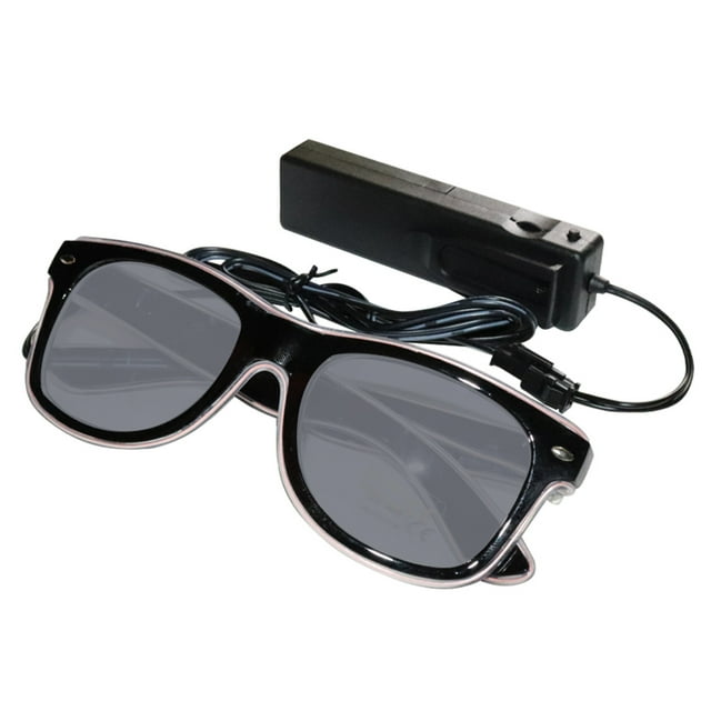 Labymos YJ002 Voice-control LED Glasses 10 Colors Optional Light Up El Wire Neon Rave Glasses