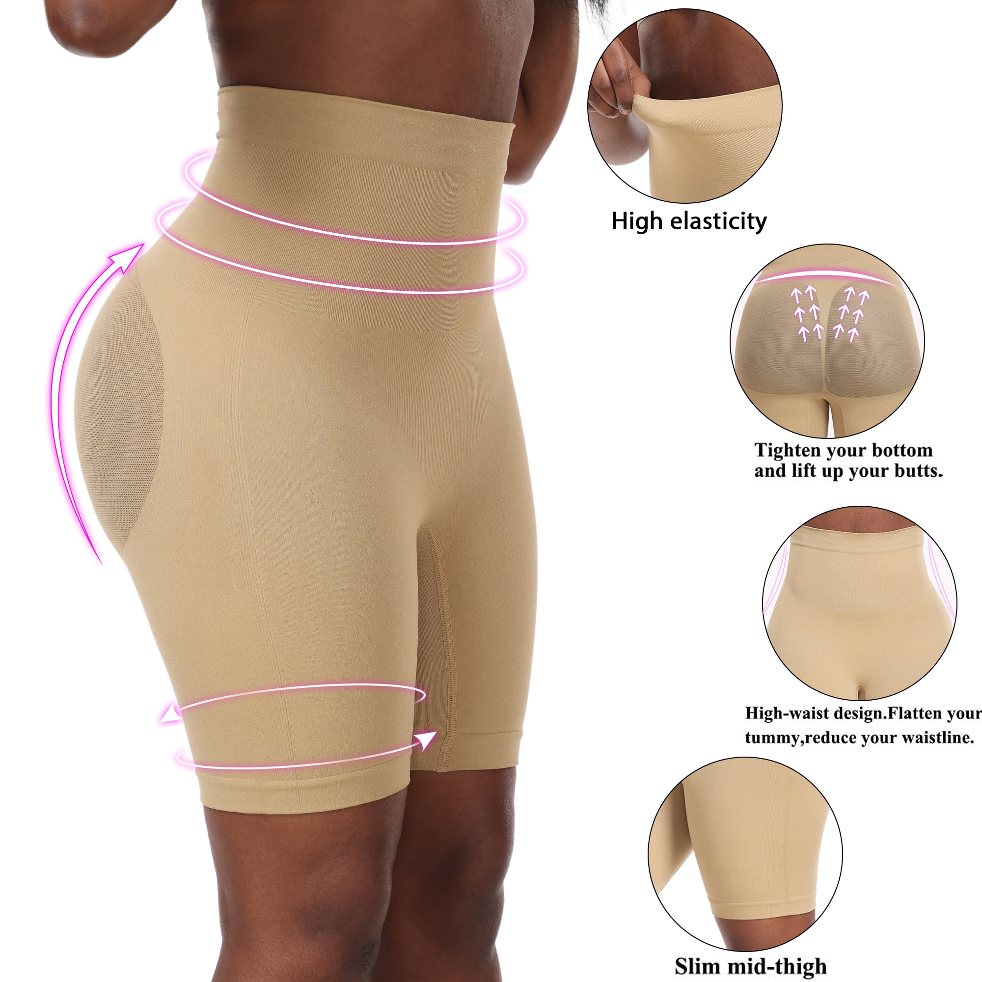 COMFREE Butt Lifter for Women Shorts Tummy Control Panty Hi-Waisted  Compression Shorts Sculpting Body Shaper Underwear 
