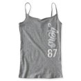 thumbnail image 1 of Aeropostale - Camiseta sin mangas para mujer, vertical, metálica, gris, pequeña Aeropostale Cami, 1 of 2