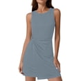 thumbnail image 5 of Gealkoca Womens Tennis Dress Built in Shorts Round Neck Sleeveless Workout Athletic Mini Skort Dress Golf Summer Outfits Sports Shirt Dresses, 5 of 8