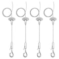 thumbnail image 1 of 4 Pack 6ft Ceiling Sign Hanger Wire Kit, 2m Adjustable Suspension Hanging Cable Wire with Hook Wall, 1 of 5