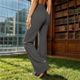 thumbnail image 4 of Women's High Waisted Flare Pants Slim Fit Bell Bottom Dress Pants Flattering Elegant Work Office Business Casual Trousers Stretchy Yoga Slacks Long Bottoms, 4 of 6