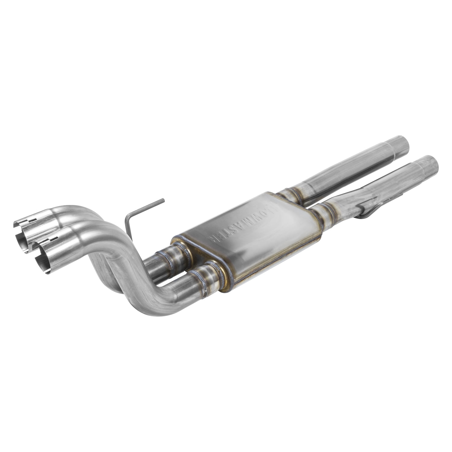 Flowmaster 717776 Exhaust Muffler FlowFX 13 Inch Body/ 56 Inch Overall Length; Stainless Steel 3 Inch Inlet Dual 3 Inch Outlet Muffler