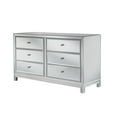 thumbnail image 3 of Elegant Decor Reflexion 6 Drawer 60" Mirrored Dressser in Antique Silver, 3 of 13