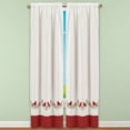 thumbnail image 3 of Plaid and Cardinal Embroidered Polyester Window Curtains, 3 of 5