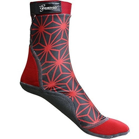 Seavenger SeaSnugs Beach Socks (Maroon Burst 2X-Large)