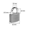 thumbnail image 4 of Candado de hierro, 63mm, gancho corto, caja Hermex Hermex CH-63, 4 of 5