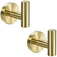 thumbnail image 4 of YGIVO 2 Pack Towel Hooks, Brushed Gold SUS304 Stainless Steel Coat Robe Clothes Hook Modern Wall Hook Holder for Bathroom Kitchen Garage Hotel Wall Mounted, 4 of 4