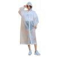Imperméable Long pour Adulte Voyage Pêche Escalade Poncho de Pluie à Capuche (Blanc)