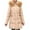 Khaki, variant on Women's Puffer Jacket for Winter Plus Size Casual Colored Long-Sleeved Hooded Jacket Hooded Puffer Jacket(Green L)