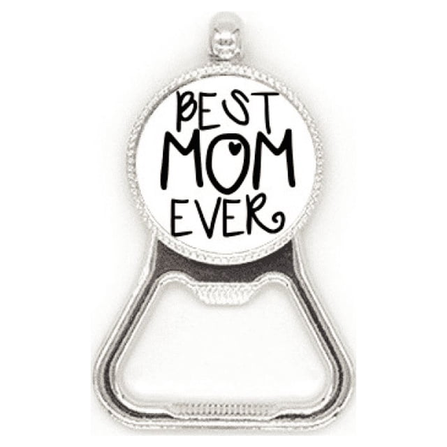 La mejor mamá nunca palabras el dia de la madre Acero inoxidable Metal cerveza tapa sacacorchos