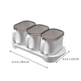 thumbnail image 3 of 1 Set Kitchen Condiment Pots Spice Jars Pepper Spice Clear Lid Containers, 3 of 9