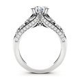 thumbnail image 5 of HeartsAndYou 1.7ct Round Cut Moissanite Engagement Ring for Women 18k White Gold over Silver Filigree Vintage Inspired, 5 of 8