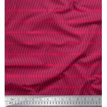 Soimoi Pink Cotton Voile Fabric Line Geometric Fabric Prints By Yard 56 Inch Wide