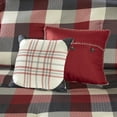 thumbnail image 5 of Home Essence Warren Red Herringbone Plaid 7 Piece Comforter Set, Cal King, 5 of 9
