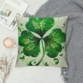 thumbnail image 2 of Nawypu St Patricks Day Pillow Cover Green Shamrock Pillow Cover Clover Lucky Throw Pillow Case Cushion St Patrick's Day Decoration for Sofa Couch Car Home Decor (Green Shamrock Heart), 2 of 5