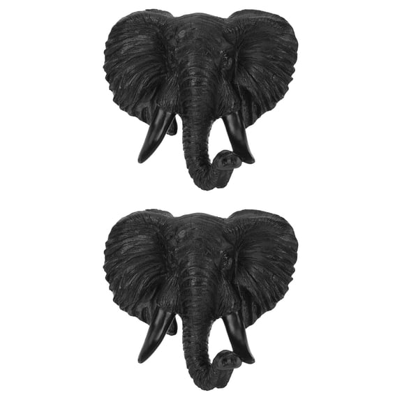 NUOLUX Nuolux African Wall Decor Animal Head Ornament Easy to Hang 2Pcs
