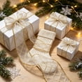 thumbnail image 6 of 2 1/2" x 10 Yard Christmas Cloth Ribbon, Sheer Ribbon For Christmas Tree, Wreath, Gift Wrapping, Bow Making & Holiday DIY Decoration, 6 of 6