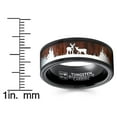 thumbnail image 3 of Metal Masters Mens Black Tungsten Hunting Ring Wedding Band Wood Deer Nature 8mm, 3 of 5