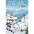 thumbnail image 3 of Alta, Utah, Retro Ski Resort (9x12 Wall Art Print, Home Decor), 3 of 3