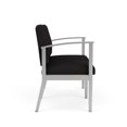 thumbnail image 2 of Amherst Steel Reception Waiting Room 2-Seat Chair / Silver Steel / Black, 2 of 3