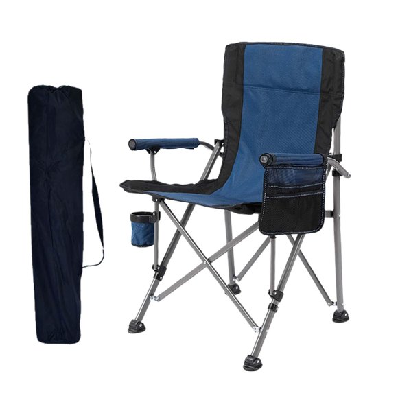 S SERENABLE Camping Folding Chair Camp Chair with Carry Bag Seat for Camp Outdoor Hiking Blue
