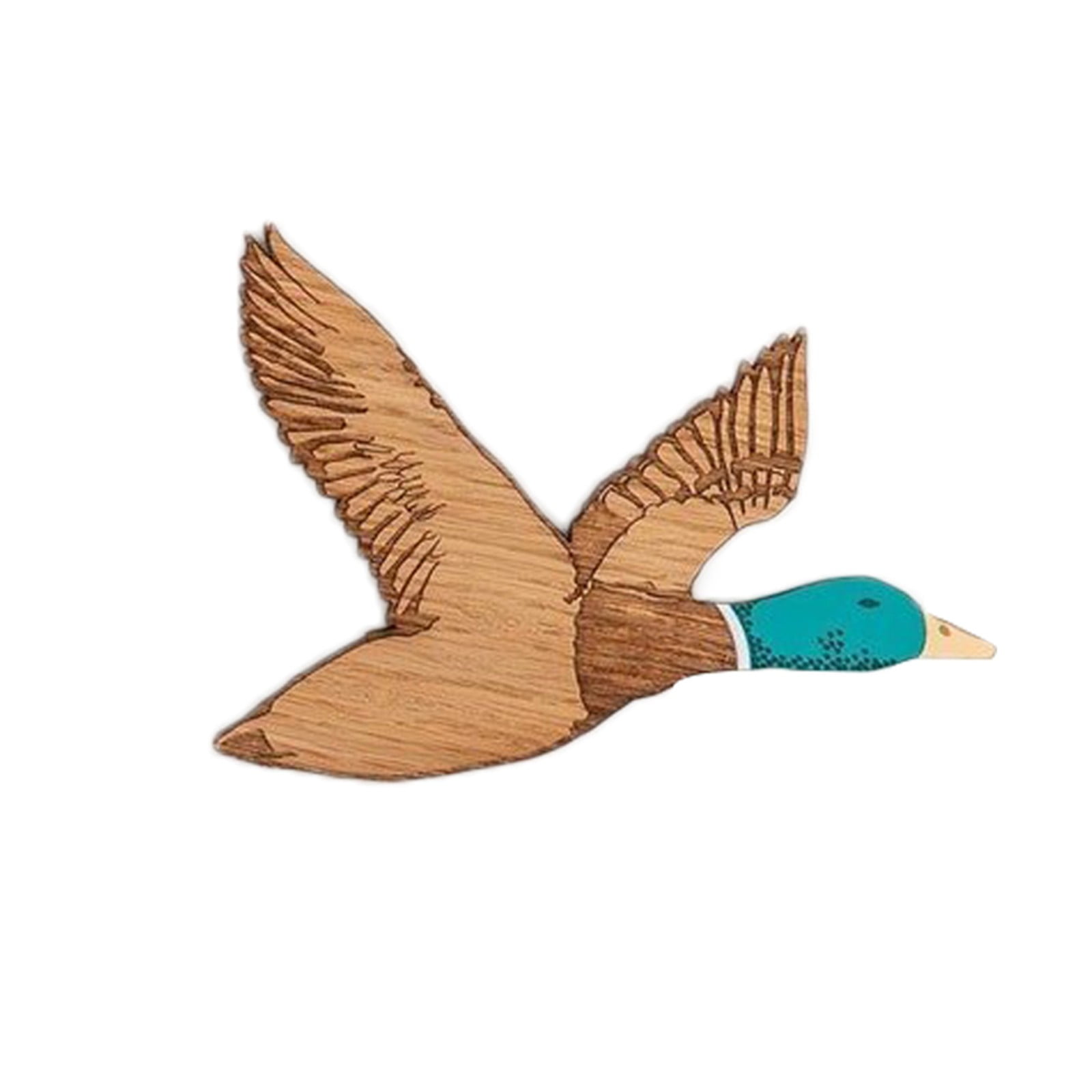 Flying Duck Wall Hanging Decorative Wooden Duck Wall Art Ornament 1PC