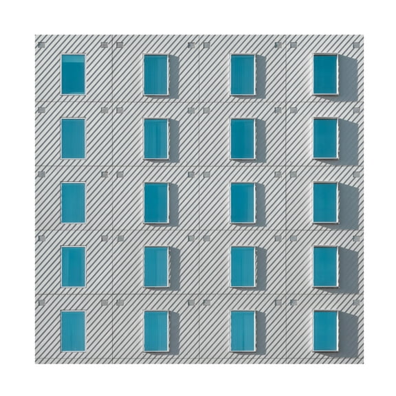 Trademark Fine Art Parsoa Khorsand Teal Windows Canvas Wall Art