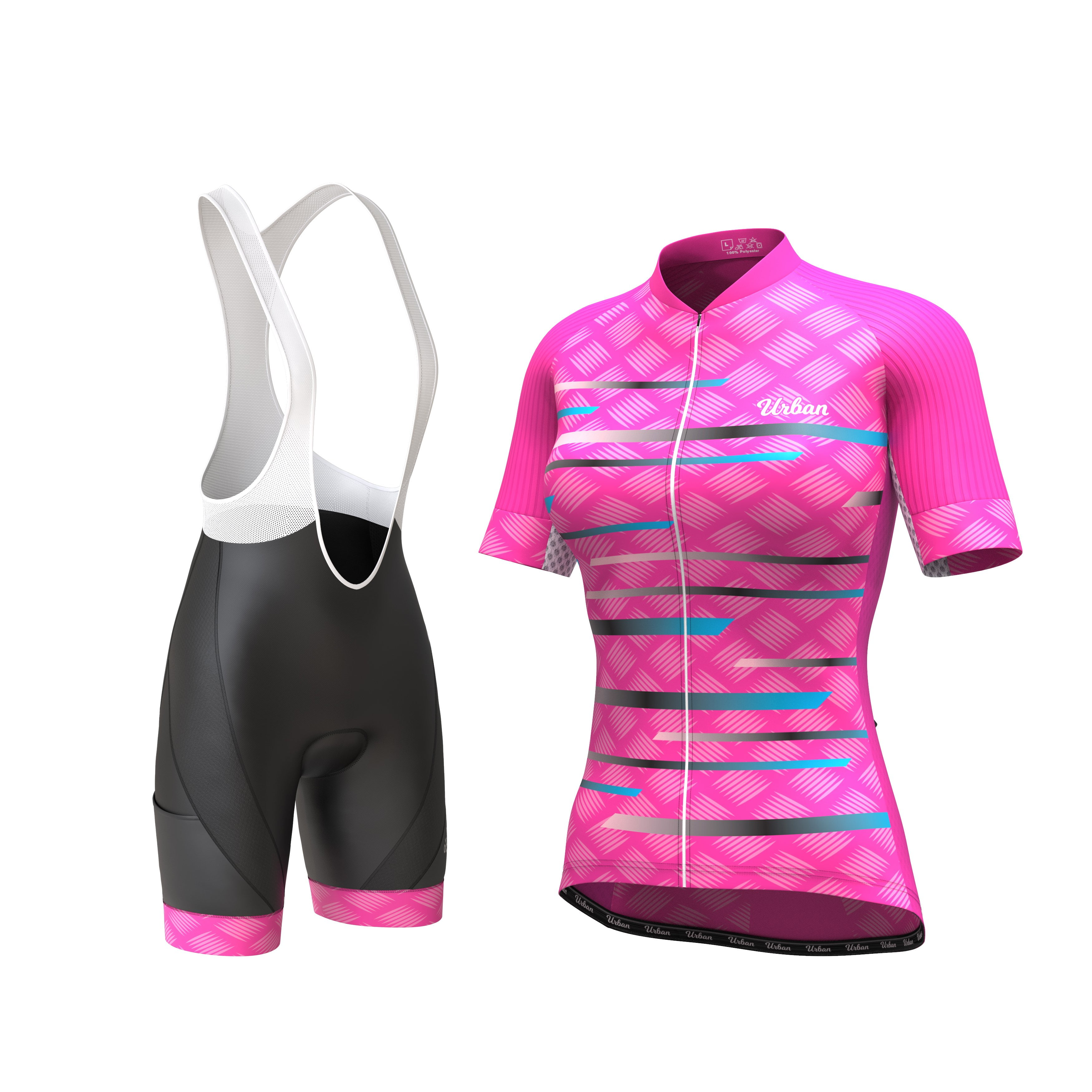 Urban Cycling Apparel Women's Pro Series Pink Cycling Short Sleeve