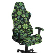 Xoenoiee Shamrock Hat Pattern Gaming Chair Covers Slipcovers, St. Patrick's Day Decor Stretch Removable Washable Computer Reclining Gaming Chair Protector Slipcovers with Armrest Cover (No Chairs)