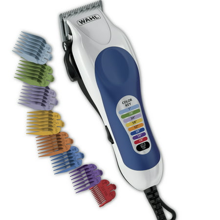Wahl Corded Color Pro Color Coded Haircut Hair Clipper Kit, 20 pc, Model (Best Hair Clipper For Men's Hair)