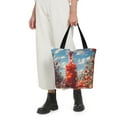 thumbnail image 4 of KLL Tote Bag for Women Tomato Field Bottle Print Shopping Grocery Reusable Bags for Office School Shopping Travel, 4 of 6