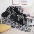 thumbnail image 3 of BUTORY Manta para Sofá Cama, Manta Geométrica para Sofá de Doble Cara en Blanco y Negro, Manta Multifuncional, Manta para Sofá Tejida de Algodón de Doble Cara, Funda para Sofá con Decoración para Sala de Estar, 3 of 9