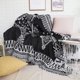 thumbnail image 3 of BUTORY Manta para Sofá Cama, Manta Geométrica para Sofá de Doble Cara en Blanco y Negro, Manta Multifuncional, Manta para Sofá Tejida de Algodón de Doble Cara, Funda para Sofá con Decoración para Sala de Estar, 3 of 9