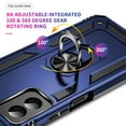 thumbnail image 4 of Dteck for Motorola Moto G Play 4G 2024 Case, Shockproof Heavy Duty Rotated Ring Kickstand Metal Ring Bracket All-Round Anti Drop Armor TPU+PC Case with Magnetic car Mount Cover, Blue, 4 of 4