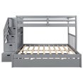thumbnail image 7 of Harper & Bright Designs Pine Bunk Bed Storage, Twin-Over-Twin/Full, Gray, 7 of 7