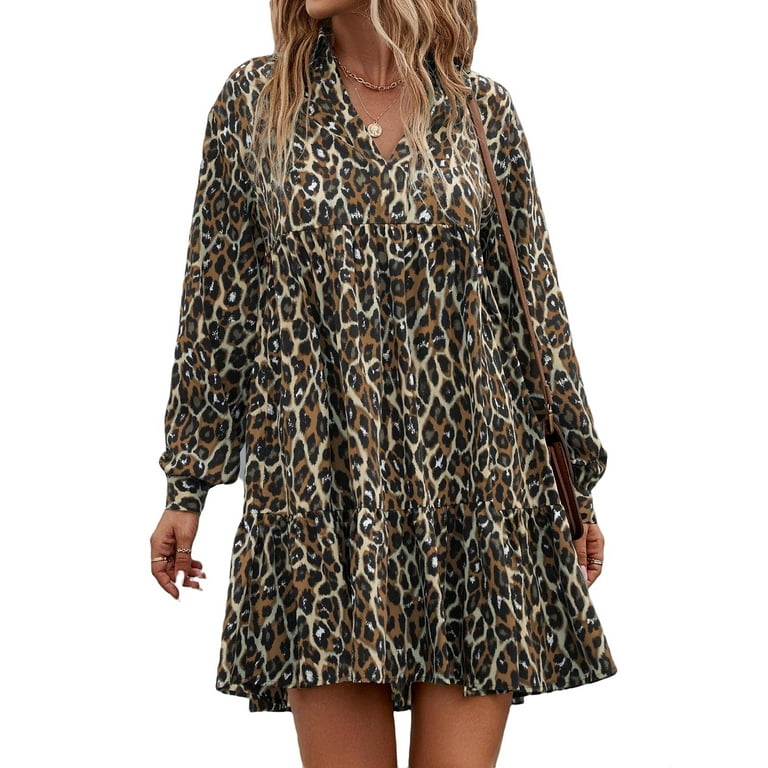 Walmart leopard dress cheap
