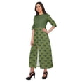 thumbnail image 3 of Moomaya Kurtis Imprimés à Fente Frontale en Ligne A pour Femmes, Manches Courtes, Kurta d'Été, 3 of 5