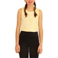 thumbnail image 1 of Camiseta sin mangas recortada acanalada de Elevenparis para mujer amarillo pastel L, 1 of 5