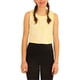 thumbnail image 1 of Camiseta sin mangas recortada acanalada de Elevenparis para mujer amarillo pastel M, 1 of 5