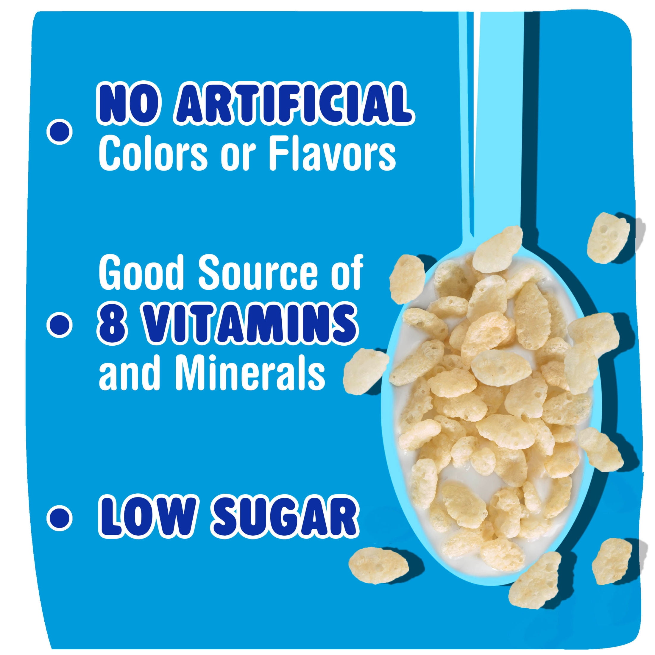 (8 pack) Kellogg's Rice Krispies Original Cold Breakfast Cereal, Mega Size, 25.2 oz Box