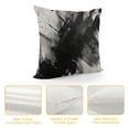 thumbnail image 4 of ARISTURING Decorative Throw Pillow Covers Black White Painted Dirty Texture Grunge Abstract Spot Stroke Textures Deep with Marbling Artwork Square Pillow Covers for Couch Sofa Home Decor, 4 of 5