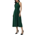 thumbnail image 4 of INSPIRE CHIC Women's Halter Neck Dresses Sleeveless Formal Cocktail Midi Dress XL Dark Green, 4 of 6