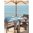 thumbnail image 2 of Outdoor Tablecloth with Umbrella Hole and Zipper, Blue Christmas Square Table Cloth 54x54 Inch Waterproof Tablecloth, Snowman Xmas Tree Snowflake Elk Winter Picnic Table Cover for Patio Camping, 2 of 7