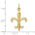 thumbnail image 2 of FJC Finejewelers 10 kt Yellow Gold Themed Hollow Fleur De Lis Charm 30 mm x 18 mm, 2 of 4