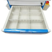 Medical Emergency Vehicle Mobile Anesthesia Cabinet Cart Medication ABS Storage Trolley with Drawer Infusion Stand and Wheels
