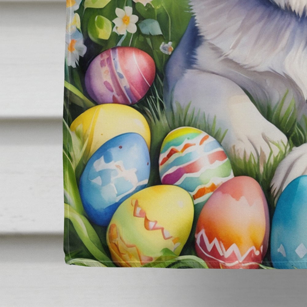 Siberian Husky Easter Egg Hunt House Flag 28 in x 40 in