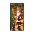 thumbnail image 2 of Housse de Porte de Noël Père Noël Rideau de Porte / Décoration Murale des Fêtes pour Porte d'Entrée / Tissu Polyester Festif Décoration Intérieure Extérieure pour la Maison, 2 of 6