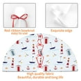 thumbnail image 6 of Kll 30" Christmas Tree Skirt Nautical Lighthouse Sailboat Xmas Tree Skirts Mat For New Year Xmas Holiday Party Indoor Outdoor Home Decoration, 6 of 9