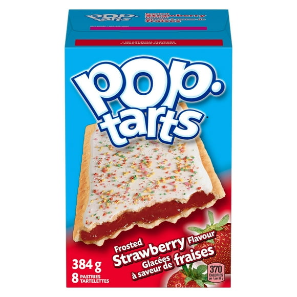 Tartelettes pour grille-pain Kellogg's pop-tarts Glacées aux fraises, 384 g (8 tartelettes) Tartelettes pour grille-pain